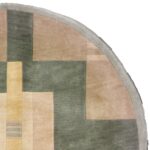 5’x5’ Contemporary Brown Tibetan Wool Hand-Knotted Rug - Image 3