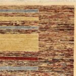 5’7”x7’7” Contemporary Tan Wool Hand-Knotted Rug - Image 2
