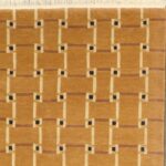 6’1”x9’2” Contemporary Brown Tibetan Wool Hand-Knotted Rug - Image 3
