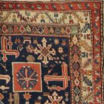 4’6”x7’ Tribal Persian Antique Blue Wool Hand-Knotted Rug - Image 3