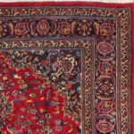 6’5”x9’8” Traditional Red Persian Kashan Wool Hand-Knotted Rug - Image 3