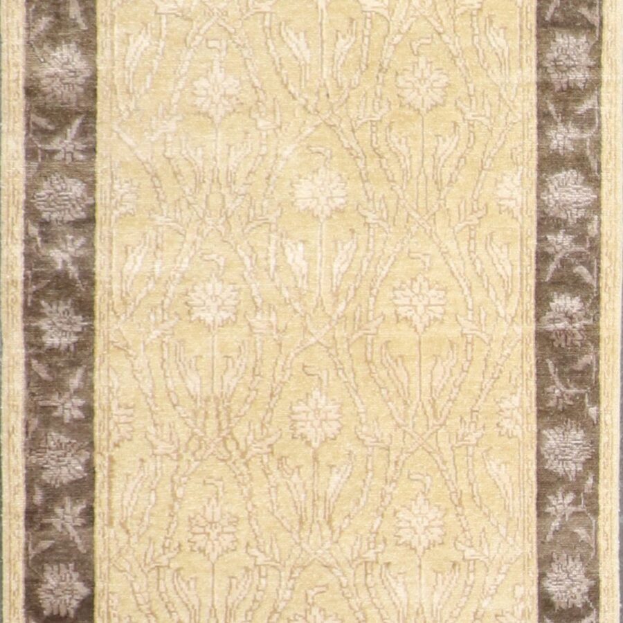 2’7”x10’ Decorative Tan Wool & Silk Hand-Finished Rug - Direct Rug Import | Rugs in Chicago, Indiana,South Bend,Granger