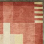 5’7”x8’6” Decorative Orange Tibet Wool Hand-Knotted Rug - Image 3