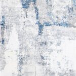 2’11”x9’10” Contemporary Gray Wool & Silk Hand-Finished Rug - Image 3
