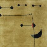 4’11”x7’7” Contemporary Gold Wool Hand-Knotted Rug - Image 3