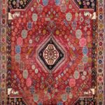 5'5"x8'4" Persian Traditional Red Wool Hand-Knotted Rug