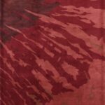 5’x6”8’ Contemporary Red Wool Hand-Knotted Rug