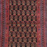 3’3”x16’8” Tribal Black Persian Wool Hand-Knotted Runner