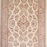 5'1"x6'9" Traditional Tan Wool Hand-Knotted Rug