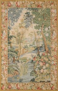 4’x6’2” Brown Flatweave Wool Hand-Knotted Tapestry