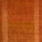 5’8”x8’11” Contemporary Rust Wool Hand-Knotted Rug