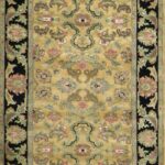 2’4”x13’6” Traditional Gold Wool Hand-Knotted Rug
