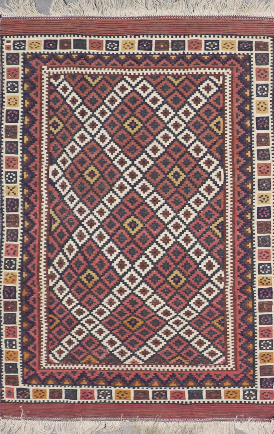 4’5”x6’2” Persian Kilim Brown Wool Hand-Knotted Rug - Direct Rug Import | Rugs in Chicago, Indiana,South Bend,Granger