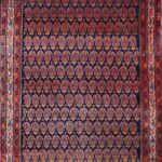 4'4"x7'4" Persian Kilim Navy Wool Hand-Knotted Rug - Direct Rug Import | Rugs in Chicago, Indiana,South Bend,Granger