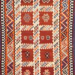 5’2”x9’2” Persian Kilim Rust Wool Hand-Knotted Rug