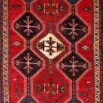 6’x9’1” Traditional Red Wool Hand-Knotted Rug