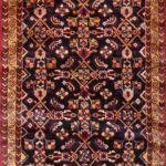 2’8”x6’4” Tribal Navy Persian Wool Hand-Knotted Rug