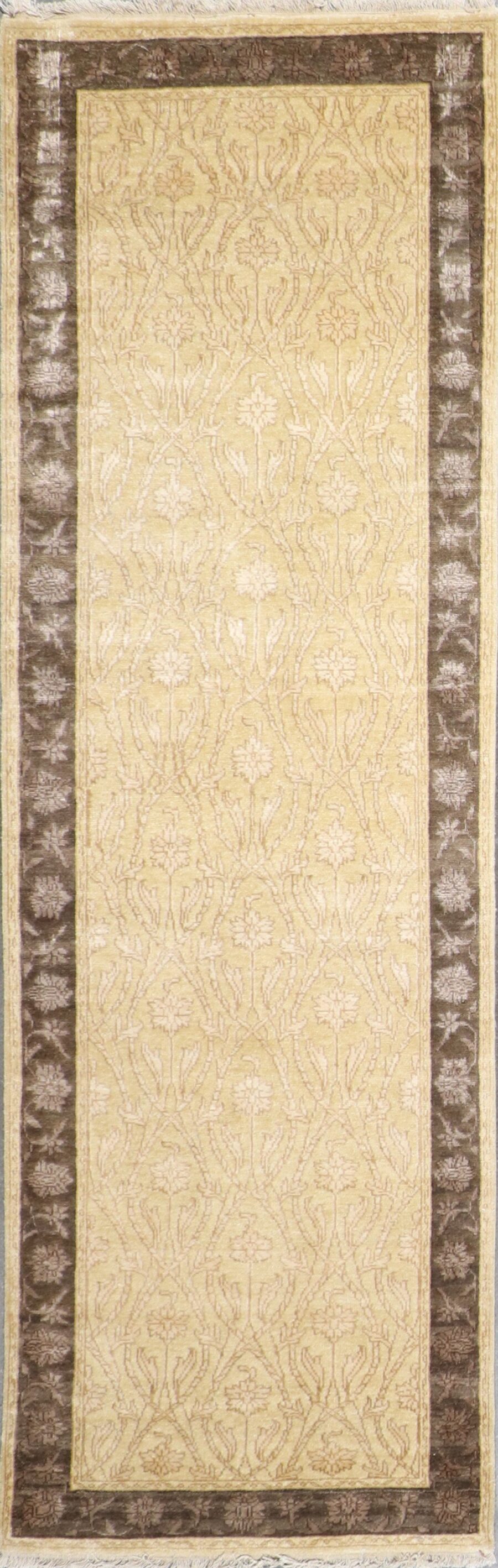2’7”x10’ Decorative Tan Wool & Silk Hand-Finished Rug - Direct Rug Import | Rugs in Chicago, Indiana,South Bend,Granger