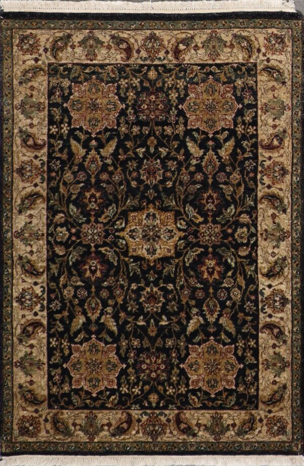 4’x6’ Decorative Black Hand Spun Wool Hand-Knotted Rug - Direct Rug Import | Rugs in Chicago, Indiana,South Bend,Granger