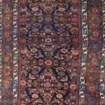 3’5”x14’8” Tribal Navy Persian Wool Hand-Knotted Runner