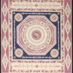 8’x10’3” Aubusson Red Wool Hand-Knotted Rug