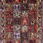 4’11”x6’8” Persian Traditional Ivory Wool Hand-Knotted Rug