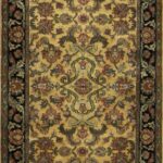 2’7”x7’11” Traditional Gold Wool Hand-Knotted Rug