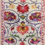 2’11”x10’ Decorative Gray & Pink Wool & Silk Hand-Knotted Rug - Direct Rug Import | Rugs in Chicago, Indiana,South Bend,Granger