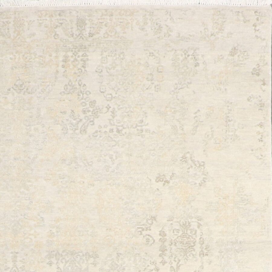 6’x8’10” Transitional Tan & Gray Wool & Silk Hand-Knotted Rug - Direct Rug Import | Rugs in Chicago, Indiana,South Bend,Granger