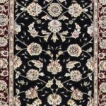 2’5”x8’ Traditional Black Tabriz Wool & Silk Hand-Knotted Runner - Image 2