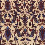 4’9”x6’8” Tribal Ivory Persian Wool Hand-Knotted Rug - Image 2