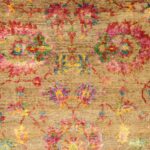 7’10”x9’8” Decorative Brown Wool & Silk Hand-Knotted Rug - Image 2