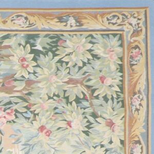 5’7”x6’6” Swans on The Lake  Wool Hand-Knotted Tapestry