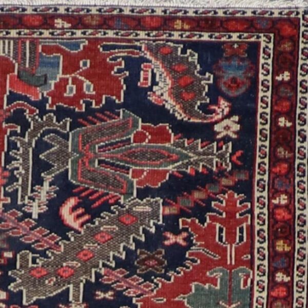 3’4”x13’4” Antique Bakhtiari Navy Wool Hand-Knotted Rug - Direct Rug Import | Rugs in Chicago, Indiana,South Bend,Granger