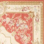 6’5”x6’6” Aubusson Ivory Wool Hand-Knotted Rug - Image 2