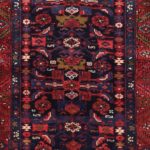 3’6”x9’6” Tribal Red Persian Wool Hand-Knotted Runner - Image 2
