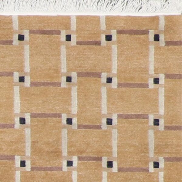 4’1”x6’2” Contemporary Brick Broen Tibetan Wool Hand-Knotted Rug - Direct Rug Import | Rugs in Chicago, Indiana,South Bend,Granger