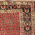 5’6”x8’2” Traditional Rust Tribal Wool Hand-Knotted Rug - Image 3