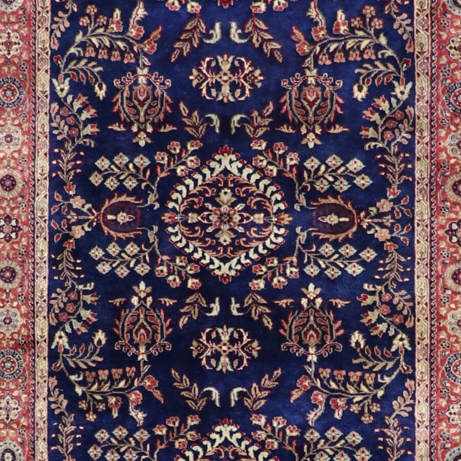 2’x16’7” Traditional Tabriz Navy Wool Hand-Knotted Rug - Direct Rug Import | Rugs in Chicago, Indiana,South Bend,Granger