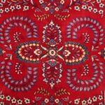 4’3”x6’8” Traditional Persian Red Wool Hand-Knotted Rug - Image 3