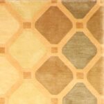 5’6”x8’ Contemporary Ivory Tibetan Wool Hand-Knotted Rug - Image 3