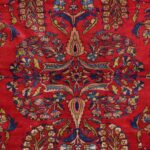 5’5”x6’2” Persian Sarouk Red Wool Hand-Knotted Rug - Image 3