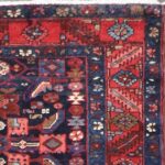 3’6”x9’6” Tribal Red Persian Wool Hand-Knotted Runner - Image 3