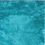 7’10”x9’8” Contemporary Teal Shag Viscose Hand-Made Rug - Image 3