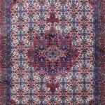 4’6”x6’9” Persian Traditional Navy Wool Hand-Knotted Rug - Image 3
