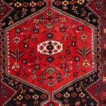 5’4”x8’5” Persian Shiraz Traditional Red Wool Hand-Knotted Rug - Image 3