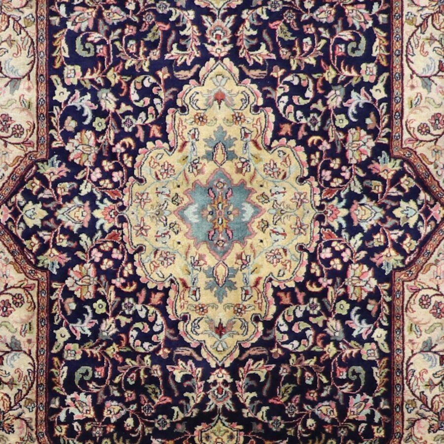 5'5"x9'9" Traditional Navy Tabriz Wool Hand-Knotted Rug - Direct Rug Import | Rugs in Chicago, Indiana,South Bend,Granger