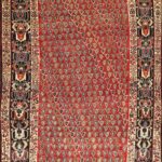 5’6”x8’2” Traditional Rust Tribal Wool Hand-Knotted Rug