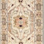 2’7”x12’5” Traditional Ivory Wool Hand-Knotted Rug