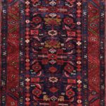 3’6”x9’6” Tribal Red Persian Wool Hand-Knotted Runner